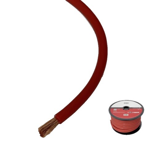 WIRE 4 AWG HI-FLEX POWER WIRE 100 FT - RED