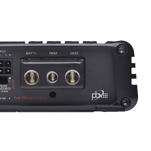 Amplifier 100Watt x 4 (4 ohm), 200Watt x 4 (2 ohm) Full Range Digital Amp.