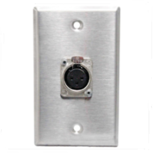 WALL PLATE SS WITH 1 MALE XLR