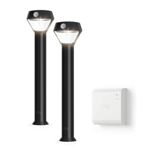 KIT SMART LIGHTING PATHLIGHT SOLAR - BLACK - 2 PACK + BRIDGE