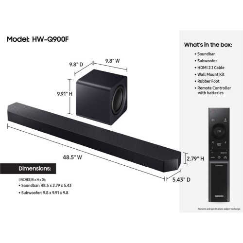SOUNDBAR 7.1.2 BLUETOOTH GOOGLE BIXBY ALEXA DOLBY ATMOS SURROUND SOUND (2025)
