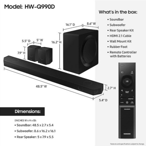 SOUNDBAR QA-SERIES ATMOS DOLBY REAR SPEAKER Q-SYM 11.1.4