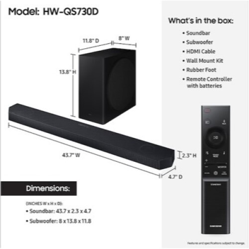 SOUNDBAR Q-SERIES 3.1.2 ATMOS WIRELESS DOLBY Q-SYMPHONY