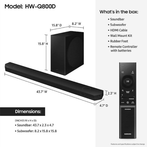 SOUNDBAR ULTRA-SLIM 3.1.2 ATMOS WIRELESS DOLBY Q-SYMPHONY-BLACK