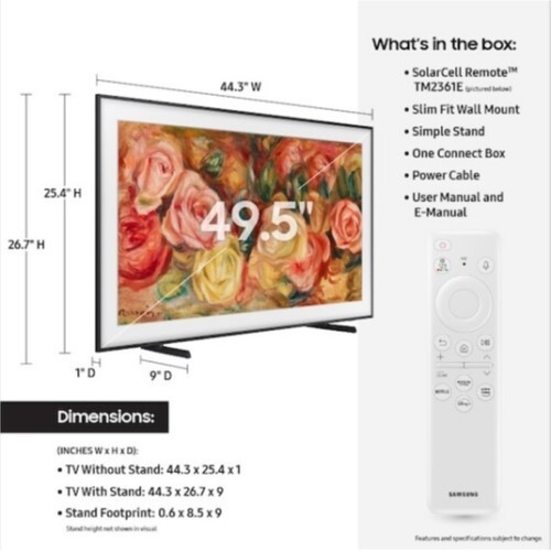 TV 50" LS03D SERIES LIFESTYLE FRAME  SMART LED-LCD HDR QUANTUM DOT LED 2024