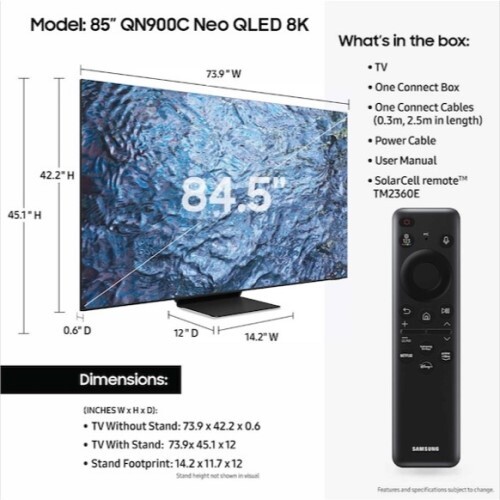 TV 85“ QN900C SERIES NEO QLED 8K QUANTUM HDR 8K 2023