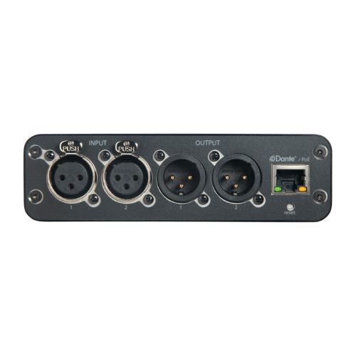 INTERFACE 2 CH IN/2 CH OUT - DANTE, 1/3 RU XLR