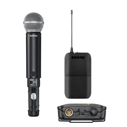 WIRELESS SYSTEM DUAL RECEIVER COMBO W/MX153 LAPEL AND SM58 HANDHELD