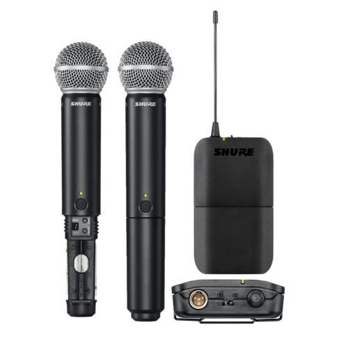 WIRELESS SYSTEM BLX1288 COMBO W/WL185 LAPEL AND SM58 HANDHELD