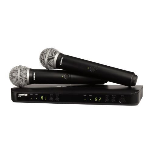 WIRELESS SYST DUAL CHANNEL WITH 2 PG58 HANDHELD MICS
