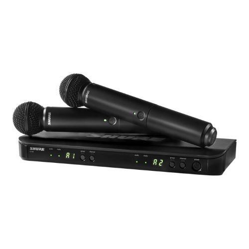 WIRELESS SYSTEM DUAL CHANNEL WITH (2) SM58 HANDHELD MICS