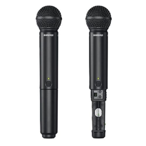 WIRELESS SYSTEM DUAL CHANNEL WITH (2) SM58 HANDHELD MICS