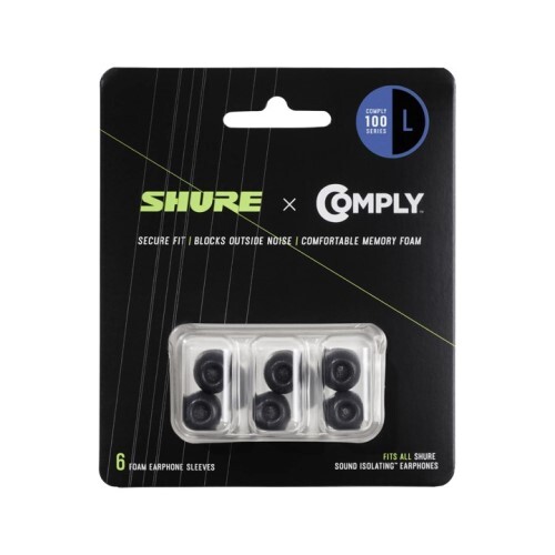 REPLACEMENT FOAM EARPHONE SLEEVES 6-PACK (3 PAIR) LARGE 100 SERIES COMPLY FOAM SLEEVES