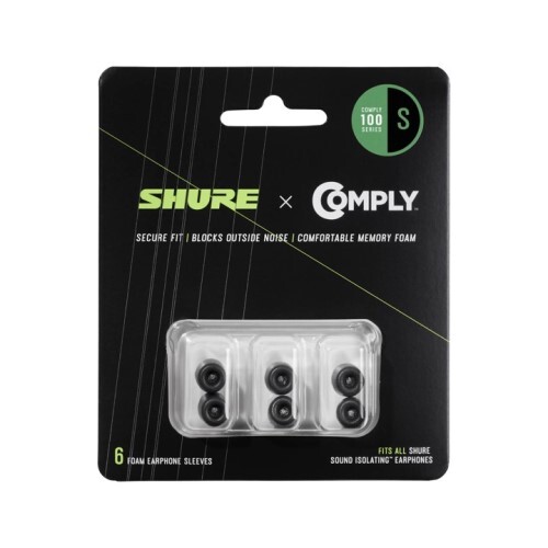 REPLACEMENT FOAM EARPHONE SLEEVES 6-PACK (3 PAIR) SMALL 100 SERIES COMPLY FOAM SLEEVES