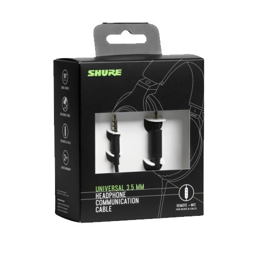 CABLE HEADPHONE COMMUNICATION W/ MICROPHONE AND 3-BUTTON CONTROL AND LOCKING BAYONET CONNECTOR