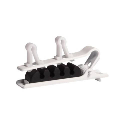 ACCESSORY DUAL MOUNT WHITE TIE CLIP 3 PCS