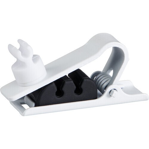 REPLACEMENT SINGLE TIE CLIP - WHITE - QTY 3