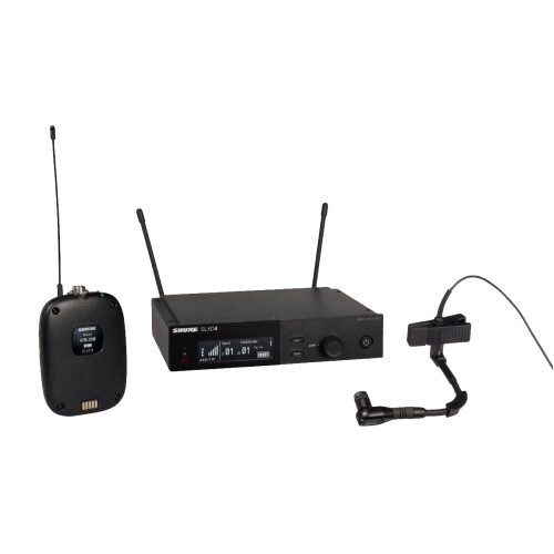 WIRELESS INSTRUMENT SYSTEM W/SLXD1 BODYPACK/SLXD4 RECEIVER/98H/C CLIP-ON GOOSENECK MICROPHONE