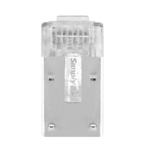 CONNECTOR PROSERIES CAT5E STP(BLUE TINPASS THRU SHIELDED-CAT5E (INTERNAL GROUND) WITH CAP45  50PC