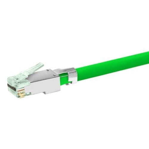 CONNECTOR PROSERIES PASS THRU (GREEN TINT) 1 PC SHLDED EXT GROUND CAT6 STP -25PC CLAMSHELL