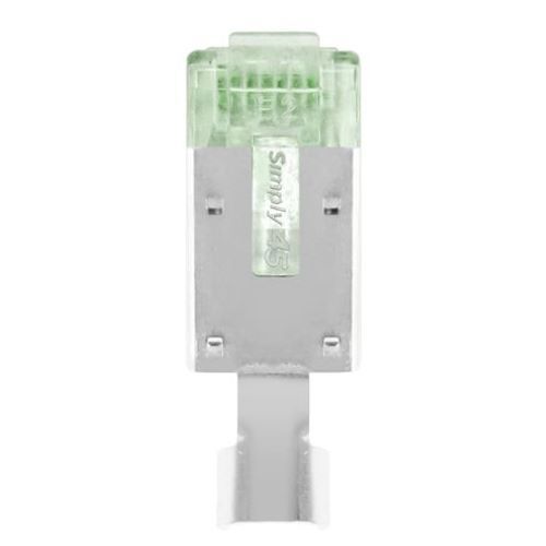 CONNECTOR PROSERIES PASS THRU (GREEN TINT) 1 PC SHLDED EXT GROUND CAT6 STP -25PC CLAMSHELL