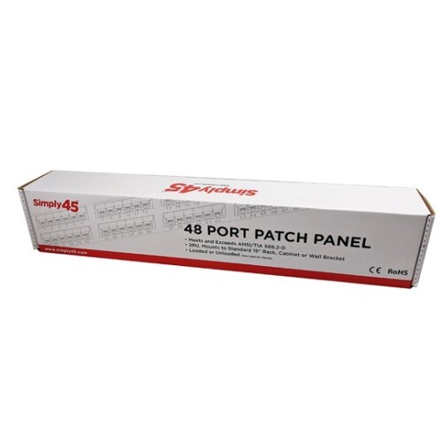 PATCH PANEL 48 PORT LOADED UTP CAT5E/2RU/110  STYLE/CABLE MNGMNT BRACKET/CABLE TIES AND RACK SCREWS