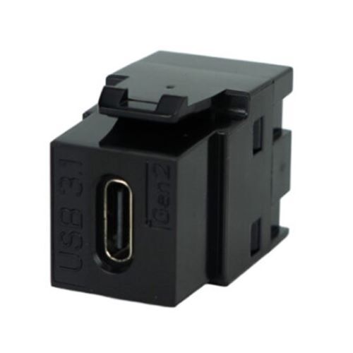 KEYSTONE COUPLER USB TYPE C 3.1 GEN II FEMALE TO FEMALE BLACK - 1EA/BAG
