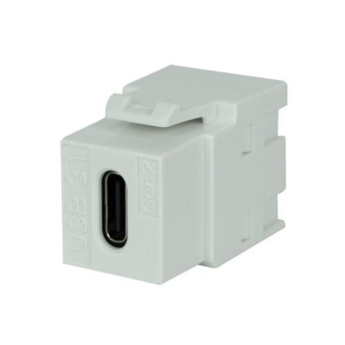 KEYSTONE COUPLER USB TYPE C 3.1 GEN II FEMALE TO FEMALE WHITE - 1EA/BAG