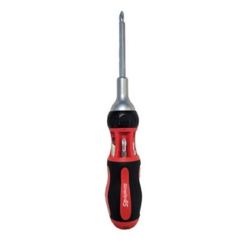 SCREWDRIVER 7-IN-1 MULTI BIT RATCHETING 9" FULL SIZE - 1EA BLISTER CARD