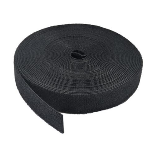 HOOK AND LOOP 1/2 INCH BLACK 5.6-LB TENSILE STRENGTH 25’ - 1EA BAG