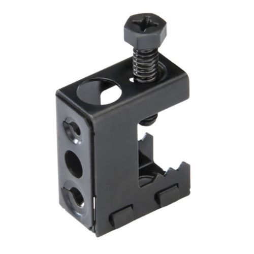 CABLE MANAGEMENT BEAM CLAMPS FOR FLANGES 1/8"-1/2", BLACK FINISH , 100 PC/MASTER BOX