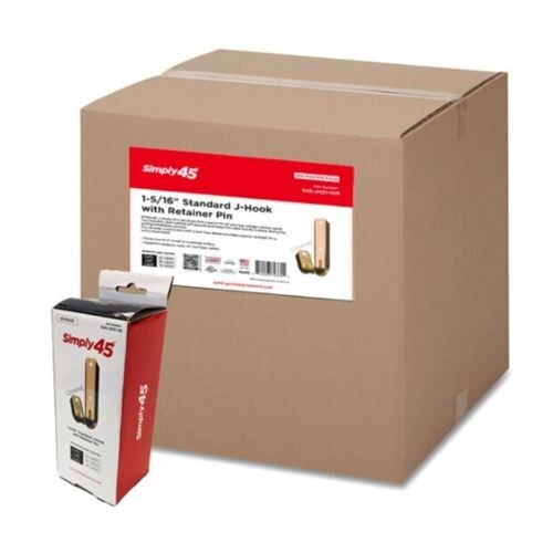 CABLE MANAGEMENT STANDARD J HOOKS, SIZE 1-5/16" WITH RETAINER PIN , 100 PC/MASTER BOX