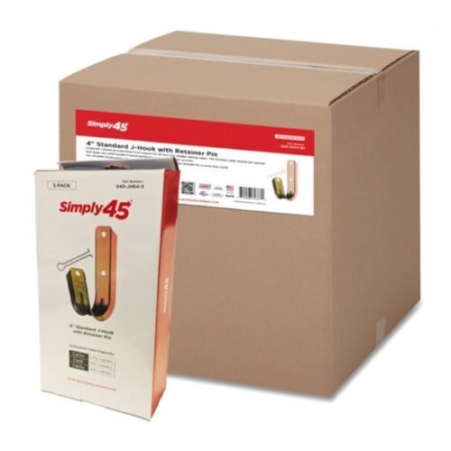 CABLE MANAGEMENT STANDARD J HOOKS, SIZE 4" WITH RETAINER PIN , 50 PC/MASTER BOX