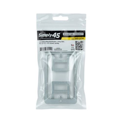 BRACKET LOW VOLTAGE  1-GANG CUT-IN / STEEL / FITS 1/2" TO 1-1/4" DRYWALL, 1EA/BAG