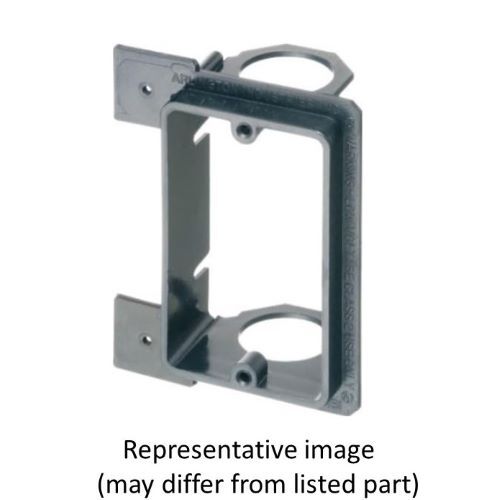 BRACKET LOW VOLTAGE SINGLE GANG, BLACK - 10PK BOXED