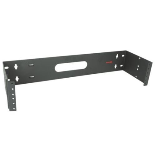 BRACKET 19" HINGED WALL MOUNT BRACKET 2U 6" DEEP (F/48 PORT PATCH PANEL OR EQUIPMENT) BLACK