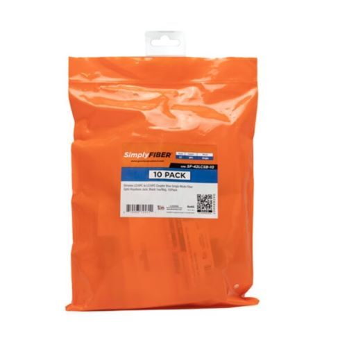 KEYSTONE JACK SIMPLEX LC/UPC TO LC/UPC BLUE SINGLE MODE FIBER BLACK 10PK