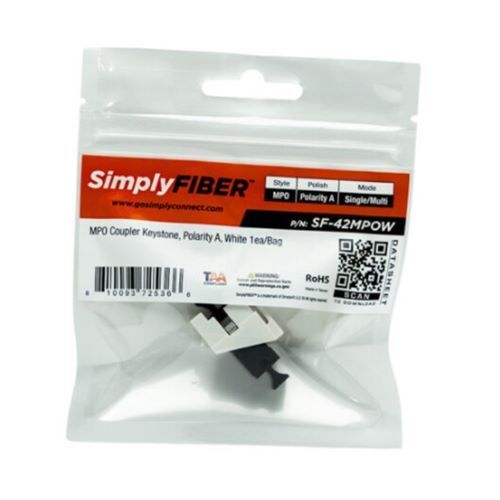 KEYSTONE MPO COUPLER POLARITY A, WHITE