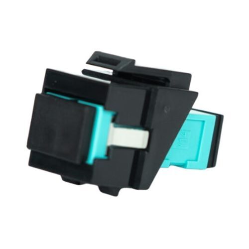 KEYSTONE JACK DUPLEX SC/PC TO SC/PC AQUA MULTIMODE FIBER OM3/4 BLACK 10PK