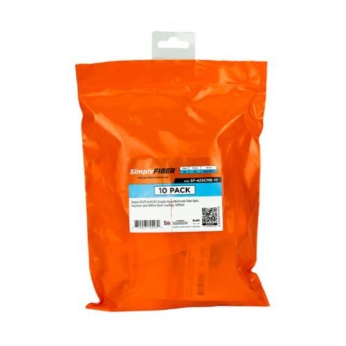 KEYSTONE JACK DUPLEX SC/PC TO SC/PC AQUA MULTIMODE FIBER OM3/4 BLACK 10PK