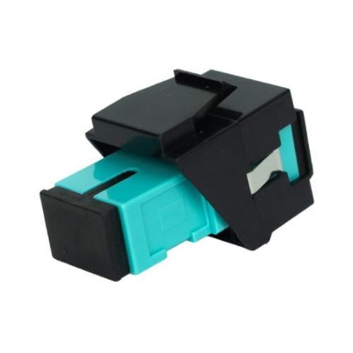 KEYSTONE JACK DUPLEX SC/PC TO SC/PC AQUA MULTIMODE FIBER OM3/4 BLACK