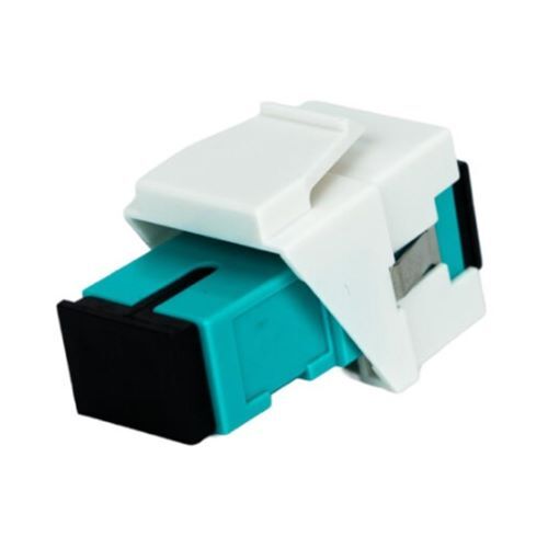 KEYSTONE JACK DUPLEX SC/PC TO SC/PC AQUA MULTIMODE FIBER OM3/4 WHITE