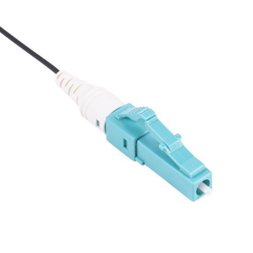CONNECTOR LC/PC MULTIMODE W/HIGH CLARITY MATCHING GEL 50?M OM3/4 250/900?M FIBER AQUA 10PK
