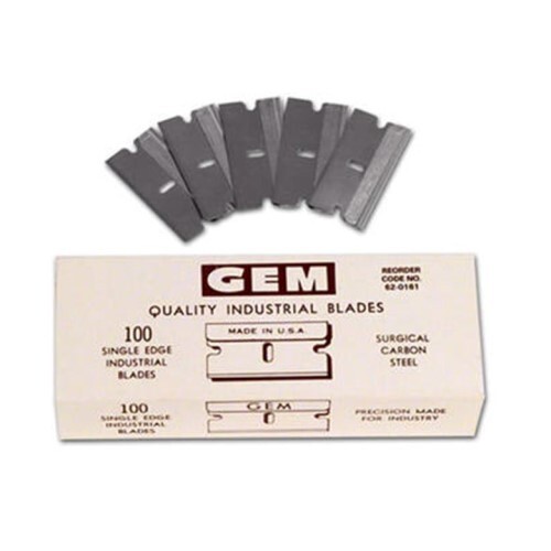 REPLACEMENT BLADES RAZOR BLADES - CARBON STEEL - 1IN - SINGLE EDGE - 100PK