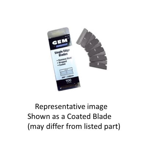 REPLACEMENT BLADES 1" STAINLESS STEEL UNCOATED RAZOR BLADES 100PK