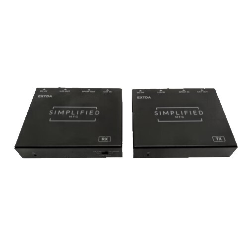 DIGITAL AUDIO EXTENDER KIT 100M  WITH OPTICAL AND COAX INPUTS ALONG WITH OPTICAL, COAX AND ANALOG OU