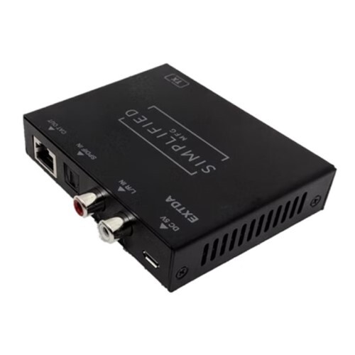 DIGITAL AUDIO EXTENDER KIT 100M  WITH OPTICAL AND COAX INPUTS ALONG WITH OPTICAL, COAX AND ANALOG OU