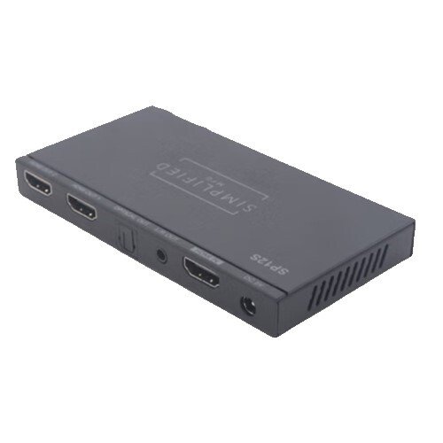 SPLITTER 1X2 HDMI W/AUDIO BREAKOUT AND SCALING BY OUTPUT FEATURE HDMI 2.0B 18GBPS