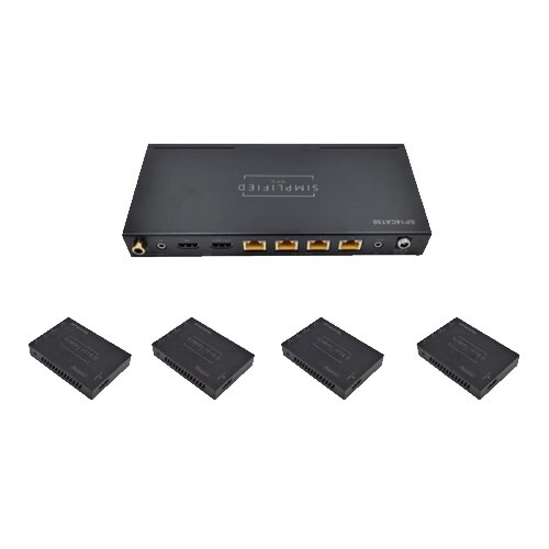 SPLITTER 1X4 HDMI SPLITTER ON CATEGORY CABLE HDMI 2.0B (18GBPS)  50M@4K / 60M@1080P