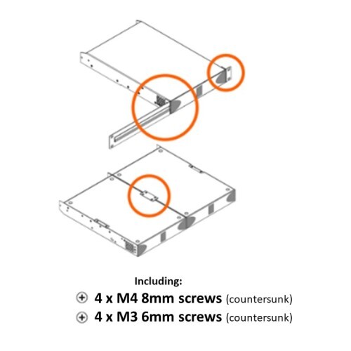 RACK MOUNT KIT HALF-RACK - 1U